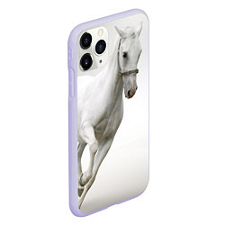 Чехол iPhone 11 Pro матовый Белый конь, цвет: 3D-светло-сиреневый — фото 2