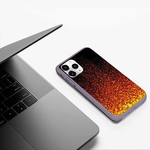 Чехол iPhone 11 Pro матовый БЛЕСК / 3D-Серый – фото 3