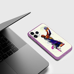 Чехол iPhone 11 Pro матовый Kobe Bryant, цвет: 3D-фиолетовый — фото 2