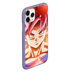 Чехол iPhone 11 Pro матовый DBZ: Super Goku, цвет: 3D-серый — фото 2