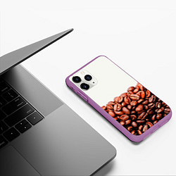 Чехол iPhone 11 Pro матовый Coffee, цвет: 3D-фиолетовый — фото 2