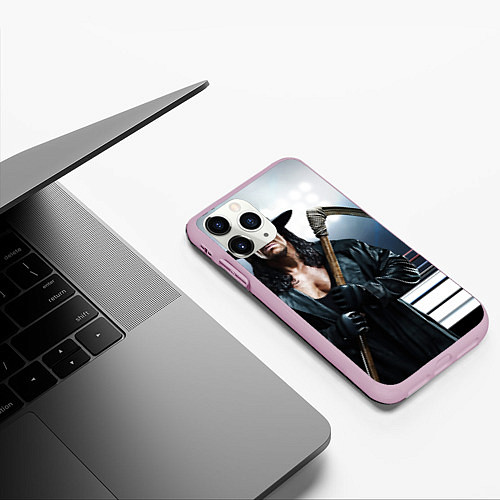 Чехол iPhone 11 Pro матовый Гробовщик 1 / 3D-Розовый – фото 3
