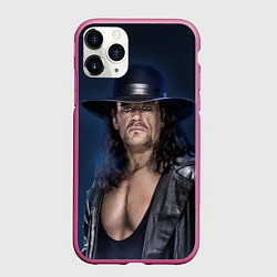Чехол iPhone 11 Pro матовый Гробовщик 3, цвет: 3D-малиновый