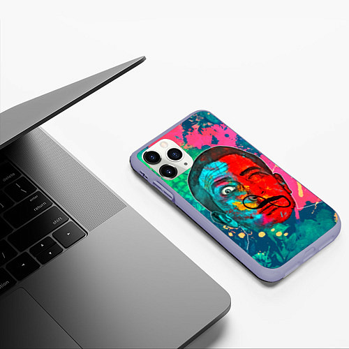 Чехол iPhone 11 Pro матовый Dali Art / 3D-Светло-сиреневый – фото 3