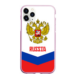 Чехол iPhone 11 Pro матовый Russia Hockey Team, цвет: 3D-розовый