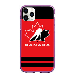 Чехол iPhone 11 Pro матовый Canada Team, цвет: 3D-фиолетовый