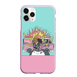 Чехол iPhone 11 Pro матовый XXXTentacion Bus, цвет: 3D-розовый