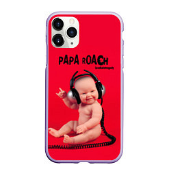 Чехол iPhone 11 Pro матовый Paparoach: Music Kid, цвет: 3D-светло-сиреневый