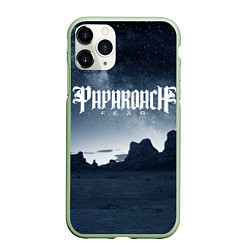 Чехол iPhone 11 Pro матовый Paparoach: Fear, цвет: 3D-салатовый