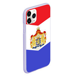 Чехол iPhone 11 Pro матовый Флаг и герб Голландии, цвет: 3D-светло-сиреневый — фото 2
