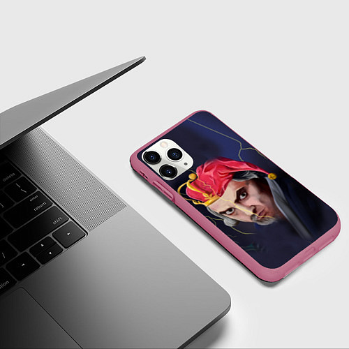 Чехол iPhone 11 Pro матовый Король и Шут / 3D-Малиновый – фото 3
