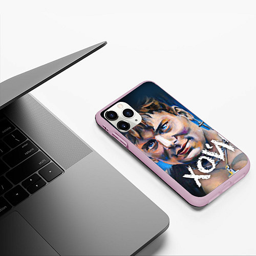 Чехол iPhone 11 Pro матовый Юрий Хой / 3D-Розовый – фото 3