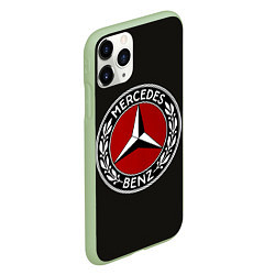 Чехол iPhone 11 Pro матовый Mercedes-Benz, цвет: 3D-салатовый — фото 2