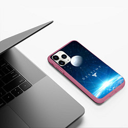Чехол iPhone 11 Pro матовый Destiny Space, цвет: 3D-малиновый — фото 2