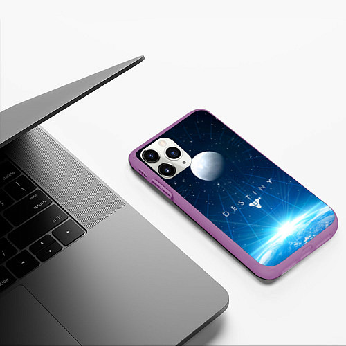 Чехол iPhone 11 Pro матовый Destiny Space / 3D-Фиолетовый – фото 3