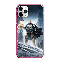 Чехол iPhone 11 Pro матовый Rise of Iron, цвет: 3D-малиновый