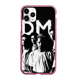 Чехол iPhone 11 Pro матовый Depeche mode: black, цвет: 3D-малиновый