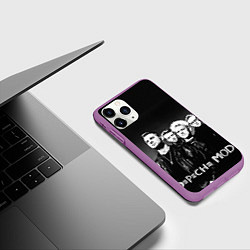 Чехол iPhone 11 Pro матовый Depeche Mode: mono, цвет: 3D-фиолетовый — фото 2