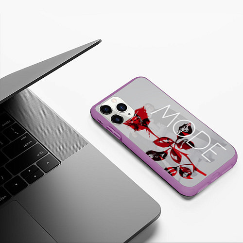 Чехол iPhone 11 Pro матовый Depeche Mode: Red Rose / 3D-Фиолетовый – фото 3