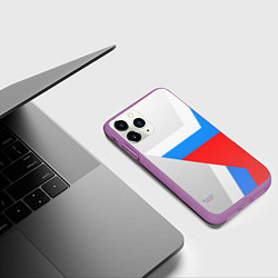 Чехол iPhone 11 Pro матовый Звезда России, цвет: 3D-фиолетовый — фото 2