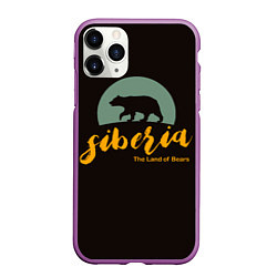 Чехол iPhone 11 Pro матовый Siberia: Land of Bears, цвет: 3D-фиолетовый