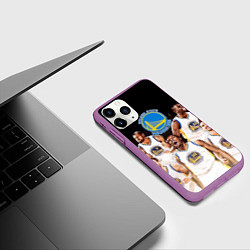 Чехол iPhone 11 Pro матовый Golden State Warriors 5, цвет: 3D-фиолетовый — фото 2
