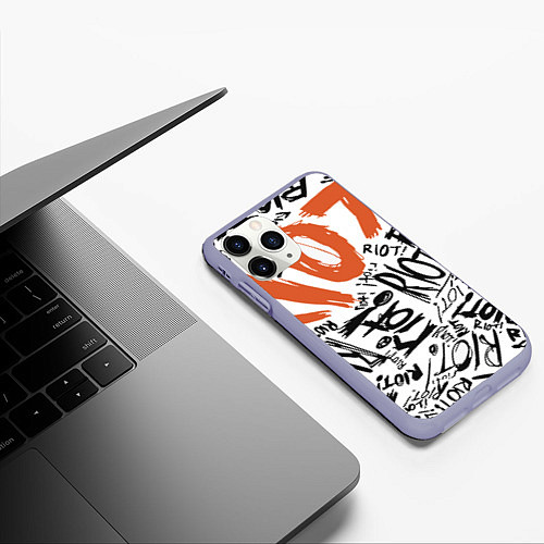 Чехол iPhone 11 Pro матовый Paramore: Riot / 3D-Светло-сиреневый – фото 3
