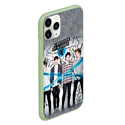 Чехол iPhone 11 Pro матовый 5 Seconds of Summer, цвет: 3D-салатовый — фото 2