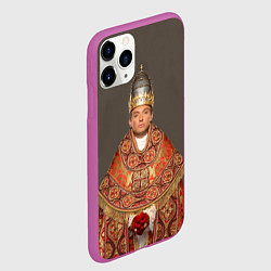 Чехол iPhone 11 Pro матовый Молодой Папа, цвет: 3D-фиолетовый — фото 2