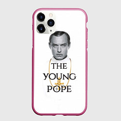 Чехол iPhone 11 Pro матовый The Young Pope, цвет: 3D-малиновый