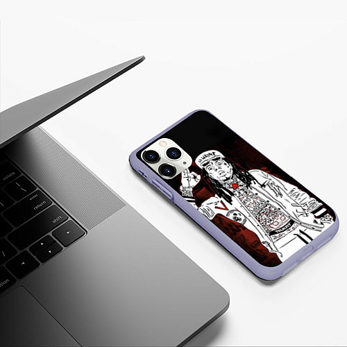 Чехол iPhone 11 Pro матовый Lil Wayne: street style / 3D-Светло-сиреневый – фото 3