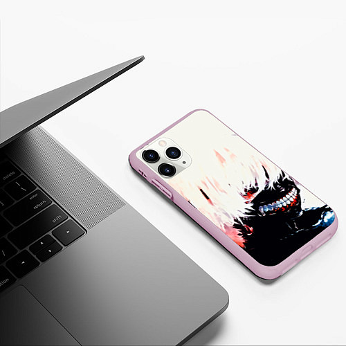 Чехол iPhone 11 Pro матовый Tokyo ghoul / 3D-Розовый – фото 3