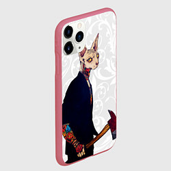Чехол iPhone 11 Pro матовый Сфинкс с топором, цвет: 3D-малиновый — фото 2