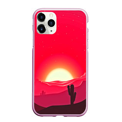 Чехол iPhone 11 Pro матовый Gorgeous sunset, цвет: 3D-розовый