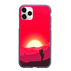 Чехол iPhone 11 Pro матовый Gorgeous sunset, цвет: 3D-серый