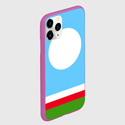 Чехол iPhone 11 Pro матовый Республика Саха, цвет: 3D-фиолетовый — фото 2