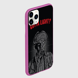Чехол iPhone 11 Pro матовый Gotta light?, цвет: 3D-фиолетовый — фото 2