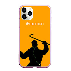 Чехол iPhone 11 Pro матовый IFreeman, цвет: 3D-розовый