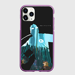 Чехол iPhone 11 Pro матовый Half-Life City, цвет: 3D-фиолетовый