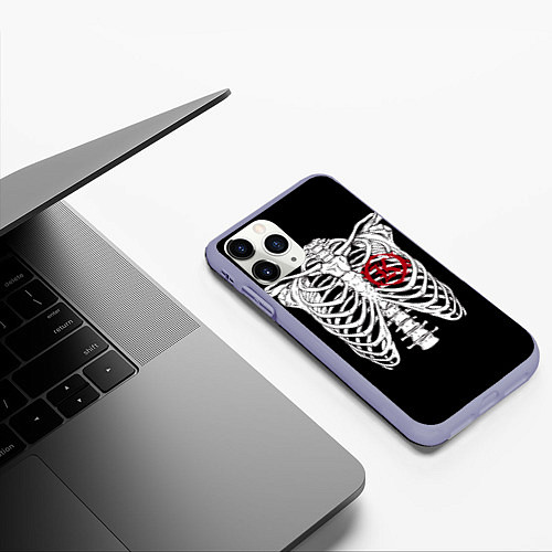 Чехол iPhone 11 Pro матовый Кукрыниксы: Скелет / 3D-Светло-сиреневый – фото 3