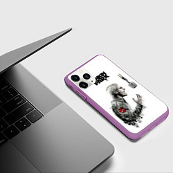 Чехол iPhone 11 Pro матовый Bennington Song, цвет: 3D-фиолетовый — фото 2
