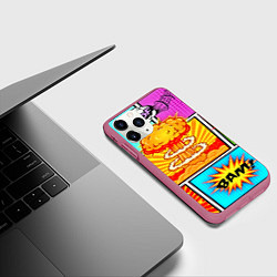 Чехол iPhone 11 Pro матовый Pop Art, цвет: 3D-малиновый — фото 2