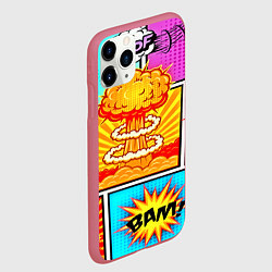 Чехол iPhone 11 Pro матовый Pop Art, цвет: 3D-малиновый — фото 2