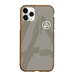 Чехол iPhone 11 Pro матовый Linkin Park: Grey style, цвет: 3D-коричневый