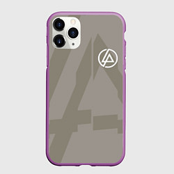 Чехол iPhone 11 Pro матовый Linkin Park: Grey style, цвет: 3D-фиолетовый