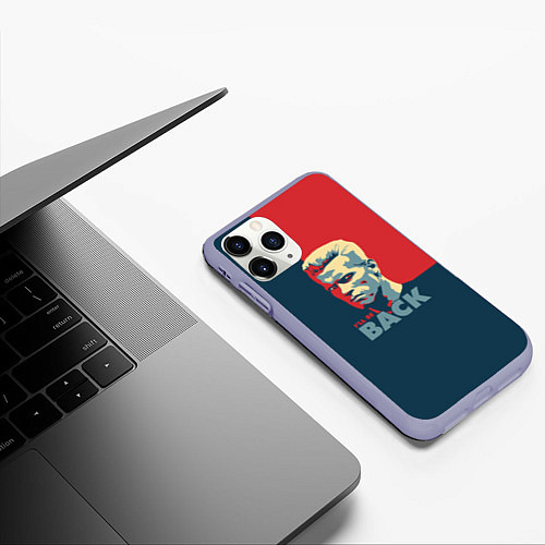 Чехол iPhone 11 Pro матовый I'll be back / 3D-Светло-сиреневый – фото 3