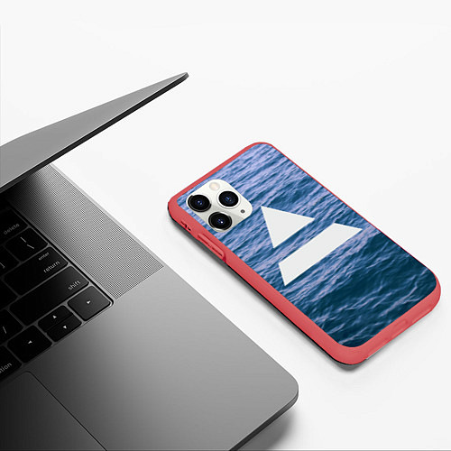 Чехол iPhone 11 Pro матовый 30 STM: Ocean / 3D-Красный – фото 3