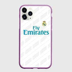 Чехол iPhone 11 Pro матовый Real Madrid, цвет: 3D-фиолетовый