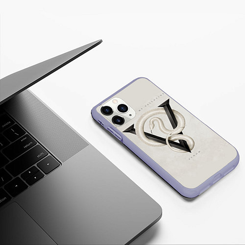 Чехол iPhone 11 Pro матовый BFMV: Venom / 3D-Светло-сиреневый – фото 3