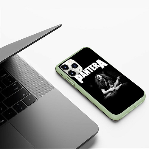 Чехол iPhone 11 Pro матовый Pantera / 3D-Салатовый – фото 3